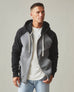 Men's Raglan Colorblock Midweight Full Zip - Lava Smoke Black